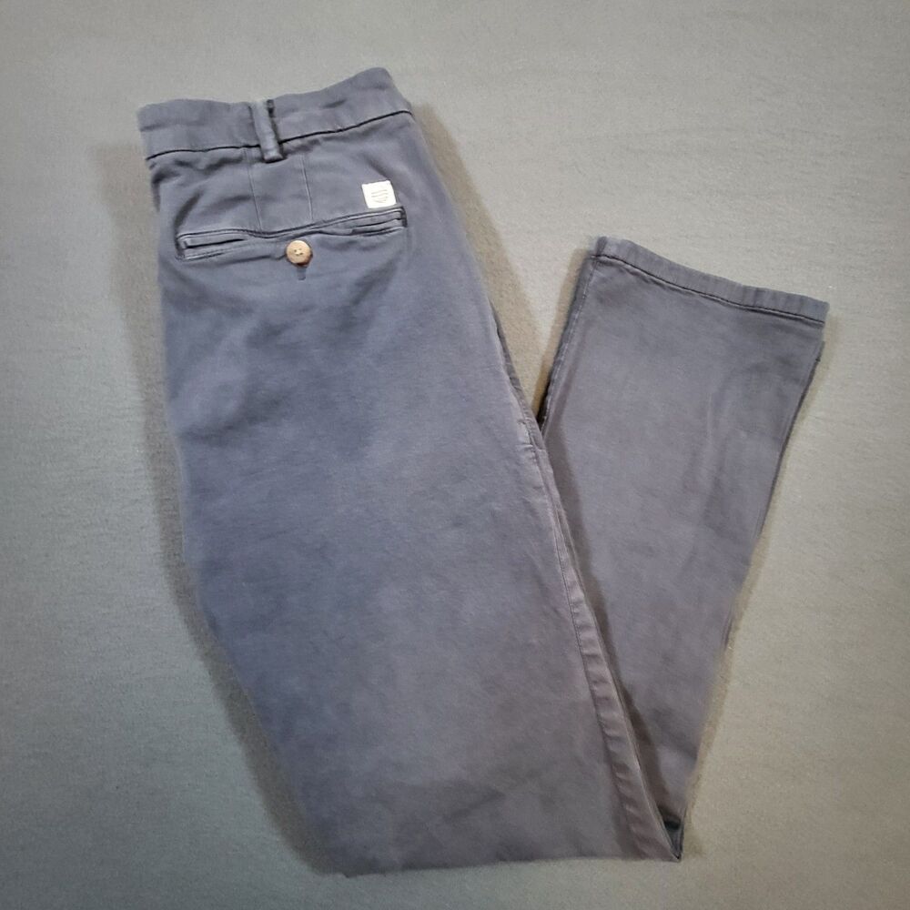 Marine Layer Mens 29x29 Blue Chino Pants Tapered Leg Soft Stretch Cotton Tag 30